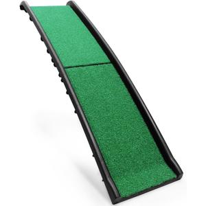 PawStep 50894 Pet Ramp for Dogs & Cats Foldable Portable Dog Ramp with Poly Grass Non-Slip Surface, Lightweight Travel Ramp for Cars, SUVs, Beds & Couches