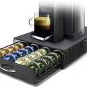 Nespresso Vertuoline Capsule Storage Drawer Vertuo Coffee Holder Metal Multiple Flavors Pods Organizer 40 Pcs Capacity