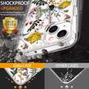 GiiKa for iPhone 14 Case with Screen Protector, 6.1" Clear Full Body Shockproof Protective Floral Girls Women Hard Case with TPU Bumper Cover Phone Case for iPhone 14, Wildflower