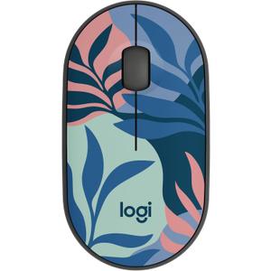 Logitech M340 Wireless Mouse with Limited Edition Prints, USB Receiver and Silent Clicks, Portable Wireless Mouse for Laptop, PC, Windows, Chrome, Surface  Floral Leaves