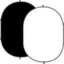 Kate 5x6.5ft(1.5x2m) Collapsible Backdrop White Black Twist Flex Folding Pop up Backgrounds for Photoshoot, Headshots Photo, Video Calls