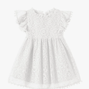 Niyage Toddler Girls Elegant Lace Pom Pom Flutter Sleeve Party Princess Dress 110