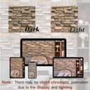 Abyssaly Stone Wallpaper Brick Wallpaper Peel and Stick Stone Backsplash Self-Adhesive Removable Vinyl Wall Paper Grey Faux Brick Shelf Liner 17.71" X 590" Home Decorations Contact Paper (Brown)