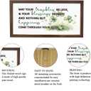 Lucky Shamrocks Decor, Irish Blessing Decor Signs, Farmhouse Shamrock Artwork for Wall Decoration, Home Office Decors, St. Patrick's Day Gift for Housewarming, 15×7.5×0.3 inches