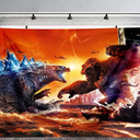 Two Three Kingdoms Godzilla Background Godzilla Vs. Monster King Kong Theme Back 56*38