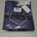 DIKFA Matching Silk Satin Pajamas Set for Couple Short Sleeve Sleepwear for Women&Men 2pcs Pjs Set Button-Down Nightwear Set, One Size