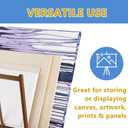 Falling in Art Large Wooden Print Rack, Art Drying and Display Rack with Rolling Casters, Storage Rack for Canvas, Prints, Panels, Posters, Shows and Art Exhibitions, Brown