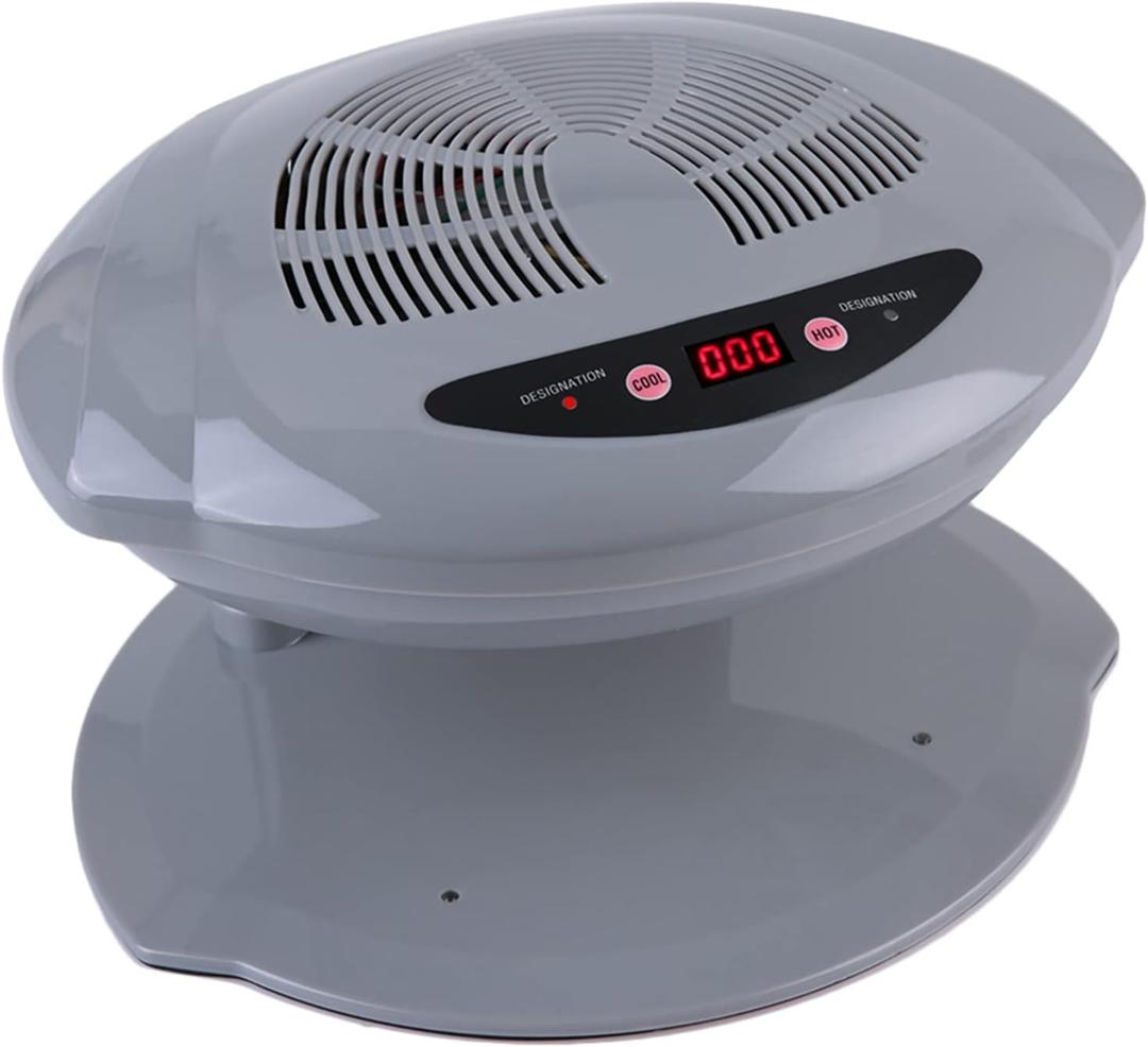 Air Nail Dryer, 2 in 1 Hot and Cold Air Nail Fan Blow Dryer for Regular Nail Polish, Automatic Sensor Manicure Drying Nail Dryer for Home and Salon Use, Grey