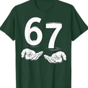 Funny Six Seven 6 7 Meme Gen Alpha Slang 6 7 Hands T-Shirt