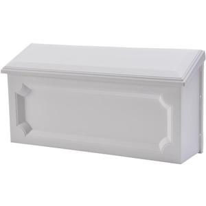Architectural Mailboxes Windsor Wall-Mounted Mailbox for Outside, Rust-Proof Plastic Small Mail Box, White