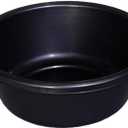 YBM HOME Round Dish Wash Basin Dishpan for Washing Dishes, Plastic Portable Dish Tub Design for Camping and Multipurpose for Face Cleansing, 7 quarts, 1148-black - Pack of 3