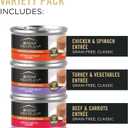 Purina Pro Plan Complete Essentials Chicken, Turkey and Beef Grain Free Wet Cat Food Variety Pack - (24) 3 oz. Cans (EXP 02/29/28)