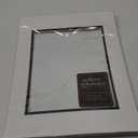 Gallery Solutions White and Black Custom Bevel Cut Double 11x14 8x10 Opening Picture Frame Mat, 8 inches x 10 inches