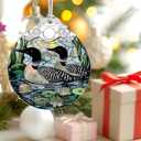 Loon Birds Stained Glass Ornament, Christmas Ornaments  Christmas Tree Ornament, Holiday Decor, Xmas Stocking Stuffers, Gift Idea, Gifts for Bird Lover, Coworker, Friend, and Family