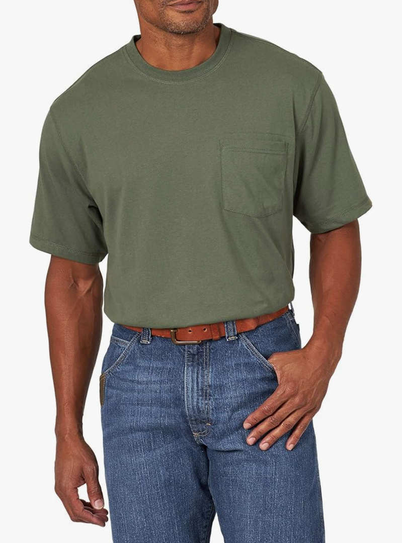 Wrangler Riggs Workwear Men's Short Sleeve Pocket Performance T-Shirt, SIZE L