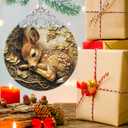 Christmas Ornament, Deer Christmas Decoration, Stained Glass Christmas Tree Ornaments, Christmas Ornaments Clearance, Deer Lover Gifts, Xmas Gift for Friend Family Coworker