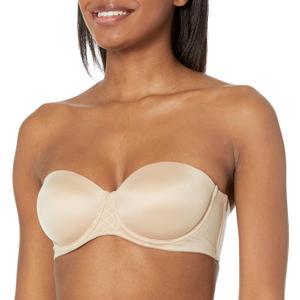Bali Women's One Smooth U Strapless Bra, Ultimate Stay in Place, 7-Way Multiway Underwire Bra, Full Coverage (Beige, L) 36DD