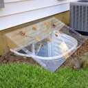 Vercraft 46"L X 20"W X 12"H Atrium Basement Window Well Cover Outside Protection Clear Polycarbonate Egress Window Well Covers with UV Resistant Easy Installation for Outside Garden