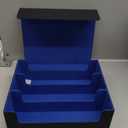 Mlikero Card Deck Case, 1800+ Trading Card Storage Box with 10 Dividers and 3 Foam Stoppers, Leather Magnetic Closure Commander Deck Box Fit for YuGiOh, MTG and Sport Cards(Black&Blue)