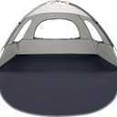 WhiteFang Beach Tent Anti-UV Portable Sun Shade Shelter for 6 Person, Extendable Floor with 3 Ventilating Mesh Windows Plus Carrying Bag, Stakes and Guy Lines (Baby's Breath)