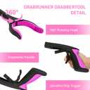 2 Pack 32 inch GrabRunner Reacher Grabber Tool with Strong Magnetic and Swivel Head (New Pink)