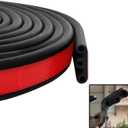 29.5FT Adhesive Truck Tailgate Tonneau Cover Seal, Camper Shell Seal, Rubber Car Weather Stripping with Three Holes, Pickup Camper Shell Trunk Cover Accessories