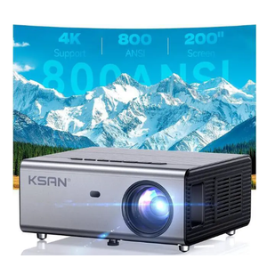 KSAN Movie Projector, [800 ANSI Lumen] Projector with WiFi 6 and Bluetooth 5.2, Movie Projector for Indoor Outdoor, 5W Speaker, Support 200inch, Video Proyector Compatible with Phone/TV Stick/PC/PS4