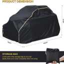 KEMIMOTO PRO XP Cover X3 Heavy Duty UTV Cover 2 Seater Large Size Compatible with Can-Am Maverick X3, Polaris RZR PRO XP, Talon, Commander, YXZ1000R, 2-3 Seater Reflective Strip Sturdy in Wind