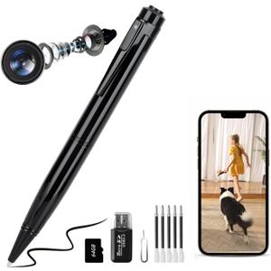 64G&1080P Mini Camera Pen,Long Battery Life, Easy to Use, Nanny Cam Security Cameras,Pen Camera for Capture Every Moment