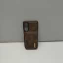 2 in 1 Magnetic Wallet Case for Samsung Galaxy S25 Edge, DG.MING Retro PU Leather Drop Protection Cover with Detachable Trifold Wallet, 8 Card Slots, Kickstand (Coffee)