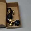 2 Pack Propane Tank Adapter Brass 1 LB to 20 LB Converter With Hand Wheel Control & Dust Caps