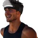 LED Sports Headband, 3 Light Modes, 2-in-1 Design for Running, Tennis, Camping, CyclingUnisex Gift for Men, Women (Black)