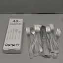 40 Piece Silverware Set Service for 8,Premium Stainless Steel Flatware Set,Mirror Polished Cutlery Utensil Set,Durable Home Kitchen Eating Tableware Set,Include Fork Knife Spoon Set,Dishwasher Safe