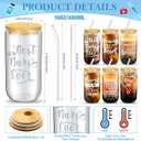 Honeydak 18 Pcs Nurse Appreciation Gifts Bulk Nurse Graduation Gift for Women Badge Reel 16 oz Glass Cups with Lids Straw Brushes Card for Graduation Employees Coworker Hospital(Appreciate)