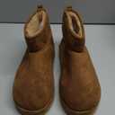 MIXIN Girls Warm Boots Lightweight Platform Snow Winter Booties for Little/Big Kids (Brown)