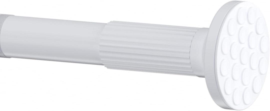 MOFAOTU Tension Curtain Rod, Shower Curtain Rod, 46-167 inch, No Drill Window Curtain Rod, Rustproof Adjustable Shower Rods for Bathroom, Extra Long For Outdoor, Living Room, White