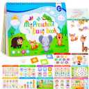 Toddler Books Educational Learning Toys for for 2+ 3 4 Year Old - Pre-Assembled Stickers & Reusable Activities Homeschool - Birthday Gifts for Girls Boys Ages 3 and Up - Toddler for Kid (Green)