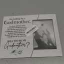 JioJio Chan Godmother Proposal Gift Picture Frame, Will You Be My Godmother, Baby Announcement, Baptism Shower, Christening Gifts for Godparents from Godchildren, 4x6 inch Photo (white02)