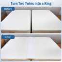 Vekkia Split King Gap Filler for Adjustable Bed, Twin to King Bed Converter Kit, Bed Bridge Twin to King, Mattress Connector with Washable Cover,for Guests Stayovers, Family Room(75in10in)