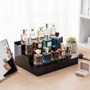 Cologne Organizer for Men, 3-Tier Perfume Display Stand - Fragrance Shelf & Holder, Great Gift for Man, Black