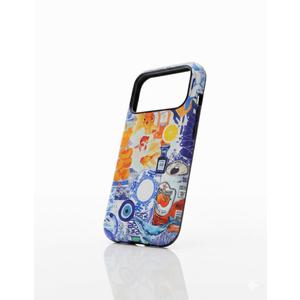 Case for iPhone 17 Pro,Fits Frosted Case Design for Girl Women, Fish European Collage Blue Phone Case for Girl Women Boy Men, Scratch Resistant Shockproof Cover Case