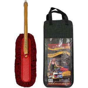 California Car Duster Heritage Edition Wood Handle and Cotton Mop 86242, Red
