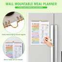 6 Pcs 180 Sheet Weekly Meal Planner and Grocery List with Magnet 8.5''x11'' Christmas Gift Spring Magnetic Meal Planner Wall Mountable Menu Pad for Christmas 2026 New Year Daily Weekly Gift