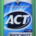 3 x ACT Anticavity Zero Alcohol Fluoride Mouthwash 18 fl. oz., With Accurate Dosing Cup, Mint