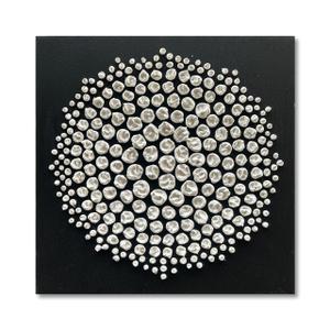 Art Abstract Oil Painting Modern Art Oil on Canvas Wall Art Deco 24x24 inches, Black and White