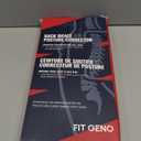 Fit Geno Back Brace Posture Corrector for Men & Women: Shoulder Straightener Adjustable Full Back Support Pain Relief - Scoliosis Hunchback Spine Corrector (Medium/Large) (Beige)