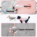 EMUST Reversible Cotton Padded Dog Puffer Vest - Warm Snow Coat for Small/Medium Puppies & Girls, Indoor Outdoor Winter Outfit, Pink, L