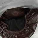 Leather Chair Covers for Dining Chairs Set of 6, Super Stretch Waterproof Kitchen Chair Covers Thickened Washable Dining Chair Slipcovers Brown Chair Seat Covers for Dining/Kitchen/Banquet