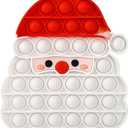 Christmas Red White Santa Claus Silicone Pops Bubble Sensory Fidget Toy Game Cup Mat