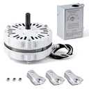 F0510B2944 F0510B2497 Power Vent Attic Fan Motor & 58033 Adjustable Thermostat Control Kit Replacement for Lomanco Lomancool 2000, 1800 Series